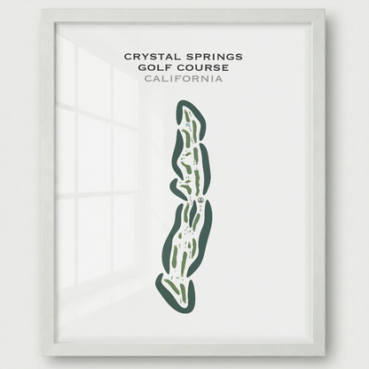 Crystal Springs Golf Course, California - Printed Golf Courses