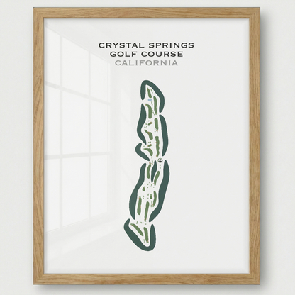 Crystal Springs Golf Course, California - Printed Golf Courses