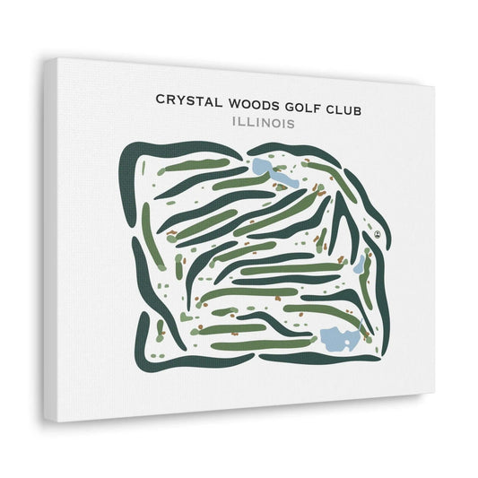 Crystal Woods, Illinois - Printed Golf Courses