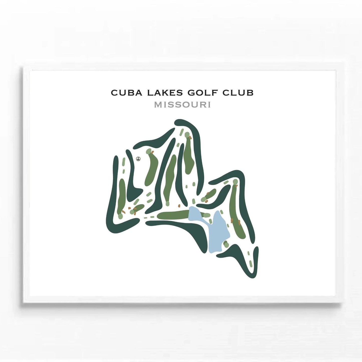 Cuba Lakes Golf Club, Missouri - Printed Golf Course