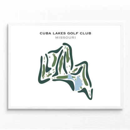 Cuba Lakes Golf Club, Missouri - Printed Golf Course