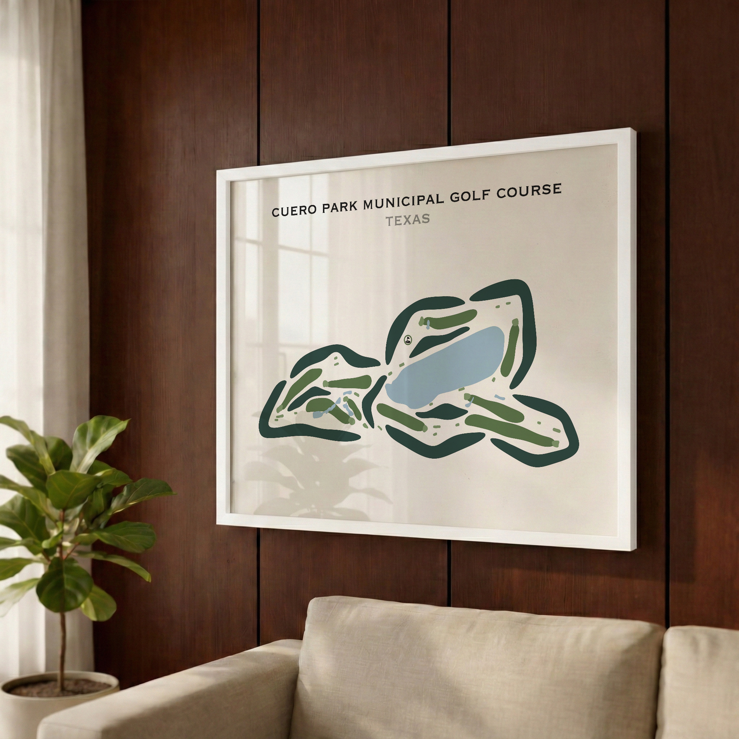 Cuero Park Municipal Golf Course, Texas - Printed Golf Courses