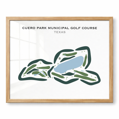 Cuero Park Municipal Golf Course, Texas - Printed Golf Courses