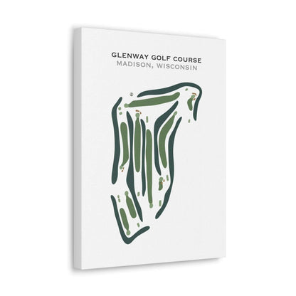 Glenway Golf Course, Madison, Wisconsin - Printed Golf Course