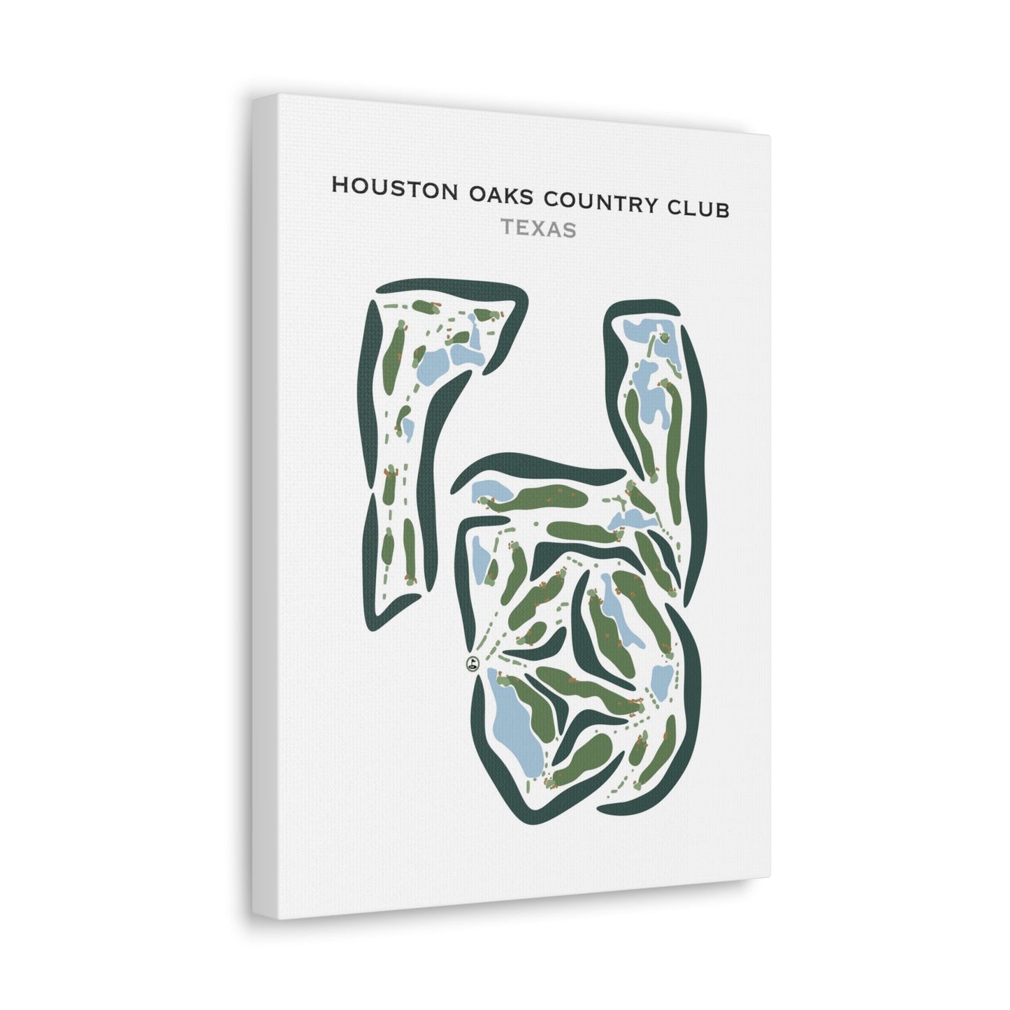 Houston Oaks Country Club, Texas - Printed Golf Courses