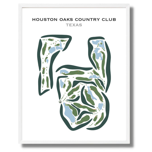 Houston Oaks Country Club, Texas - Printed Golf Courses
