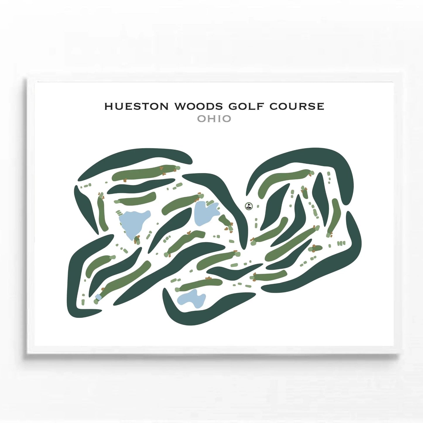 Hueston Woods Golf Course, Ohio (Landscape) - Printed Golf Courses