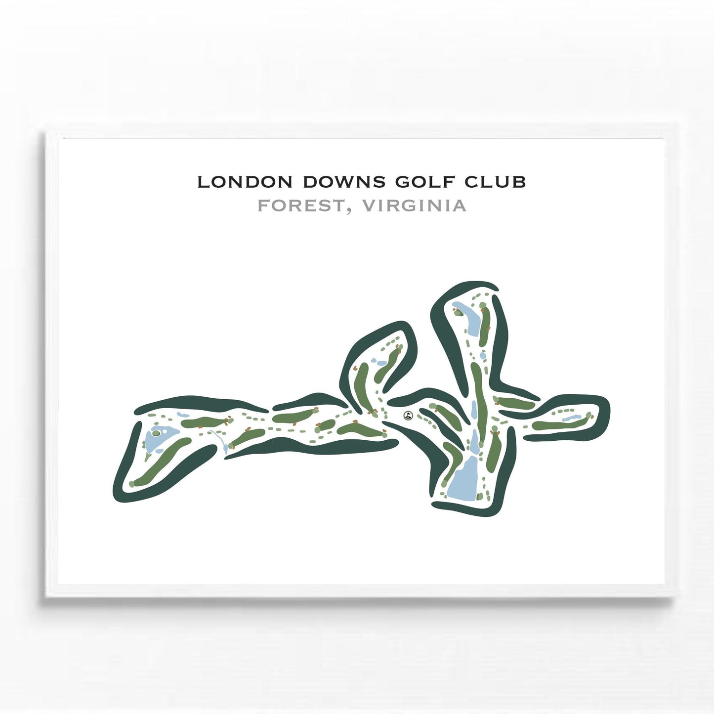 London Downs Golf Club, Forest, Virginia - Printed Golf Courses