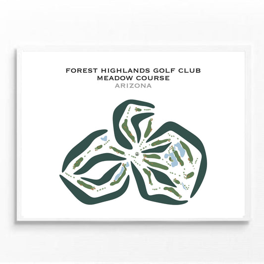 Forest Highlands Golf Club - Meadow Course, Arizona - Printed Golf Courses