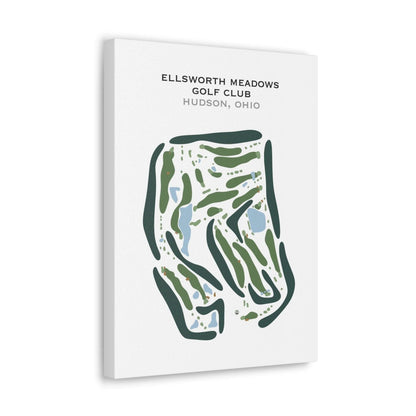 Ellsworth Meadows Golf Club, Hudson, Ohio - Printed Golf Courses