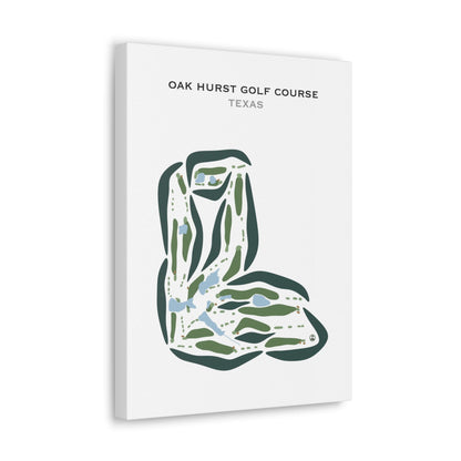 Oak Hurst Golf Course, Texas - Printed Golf Courses