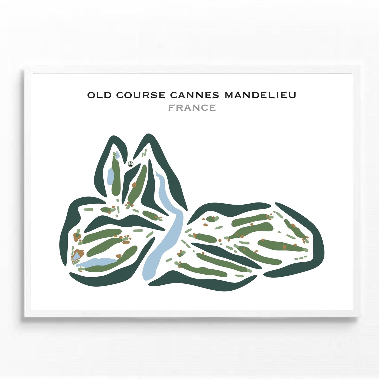 Old Course Cannes Mandelieu, France - Printed Golf Courses