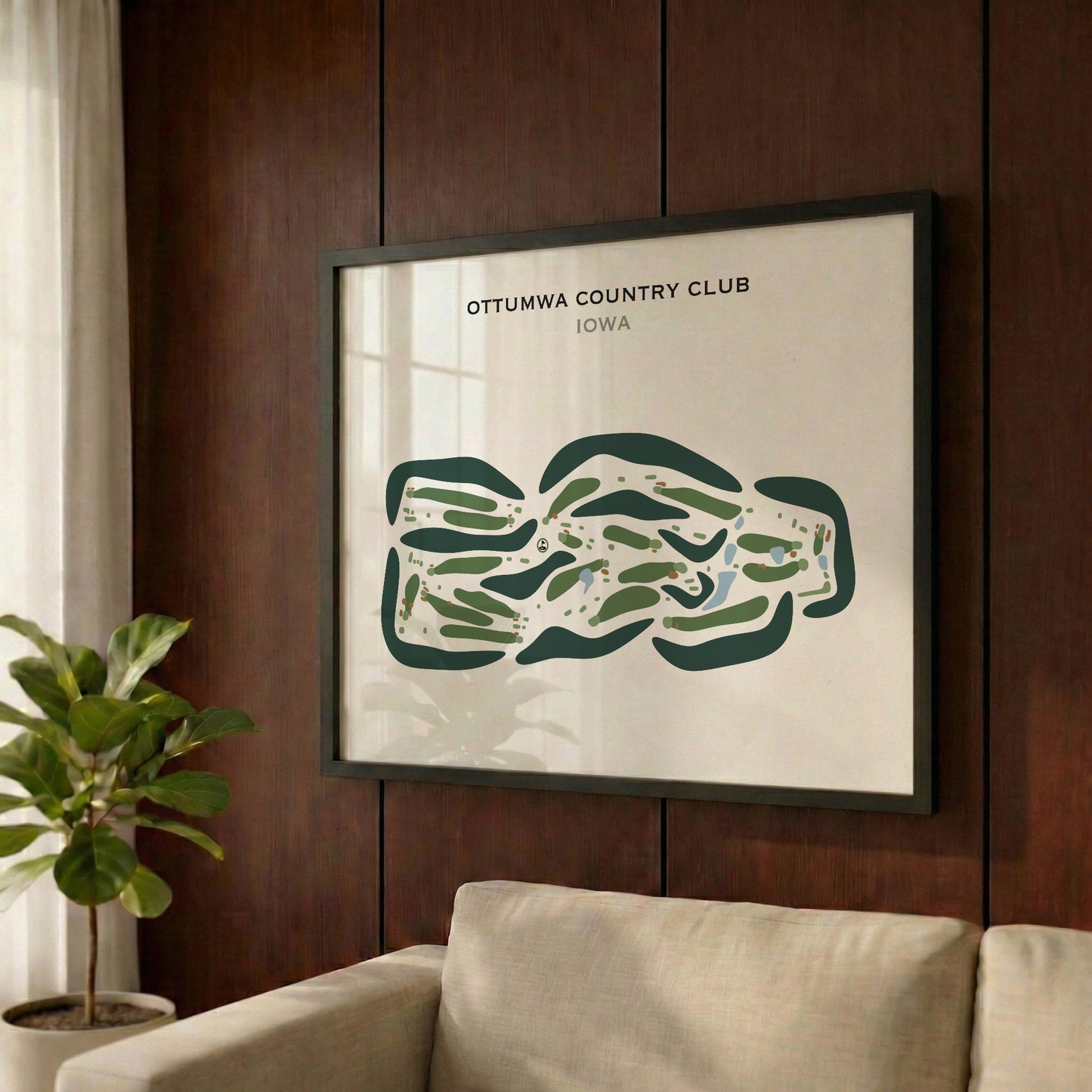 Ottumwa Country Club, Iowa - Printed Golf Courses