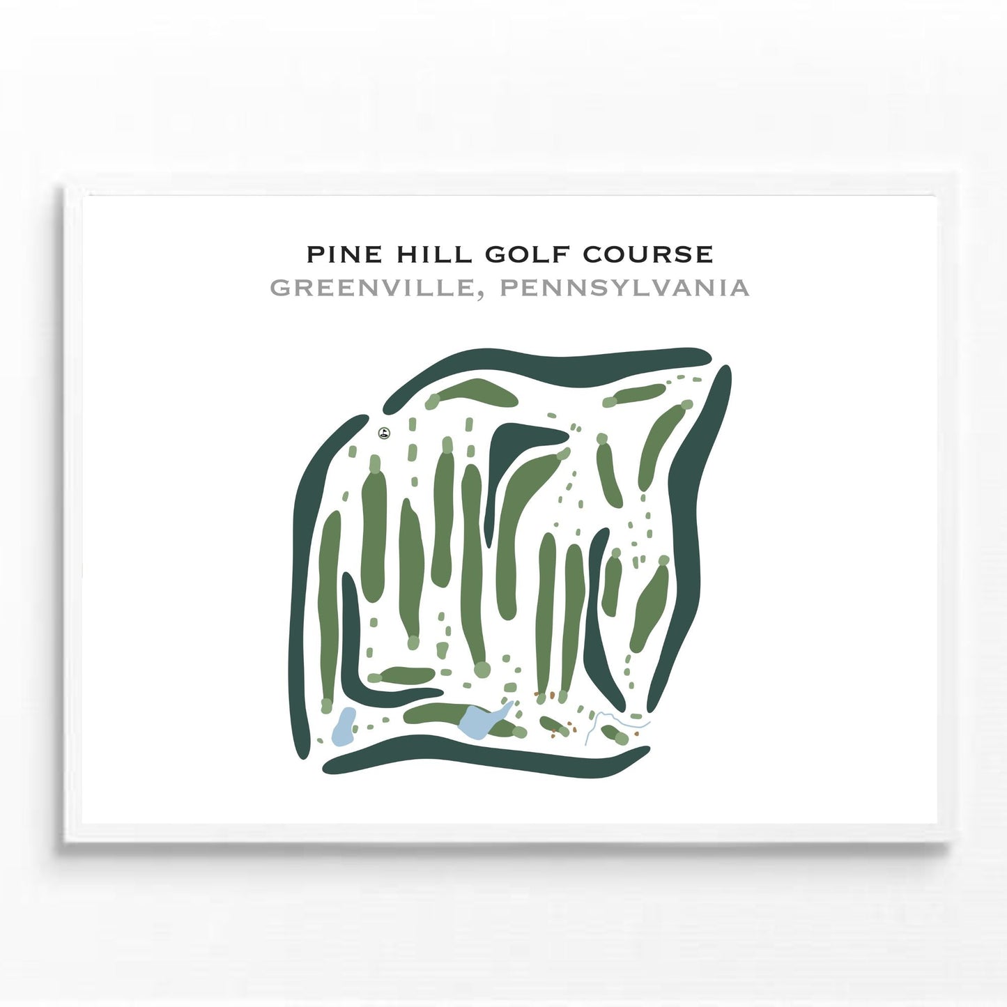 Pine Hill Golf Course, Greenville, Pennsylvania - Printed Golf Courses