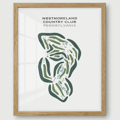 Westmoreland Country Club, Pennsylvania - Printed Golf Courses