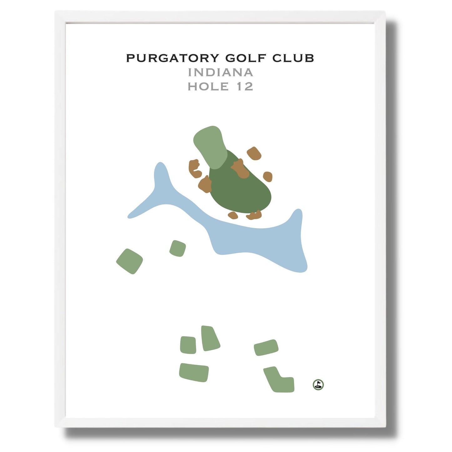 Purgatory Golf Club - Hole 12, Indiana - Printed Golf Courses