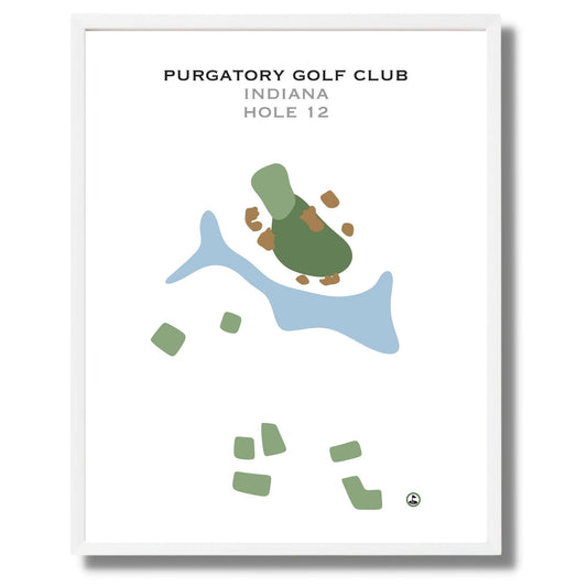 Purgatory Golf Club - Hole 12, Indiana - Printed Golf Courses