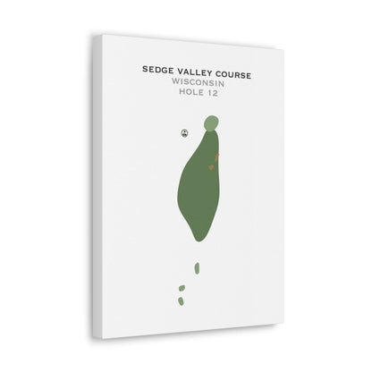 Sand Valley Golf Resort - Sedge Valley Course - Hole 12, Wisconsin - Printed Golf Courses
