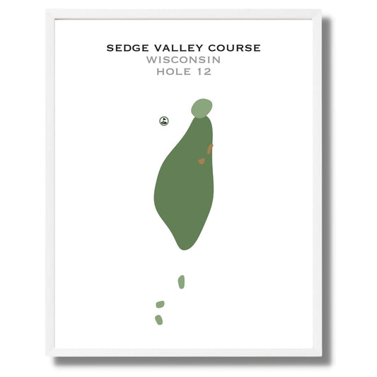 Sand Valley Golf Resort - Sedge Valley Course - Hole 12, Wisconsin - Printed Golf Courses