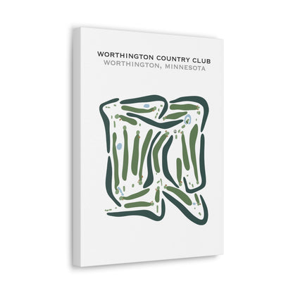 Worthington Country Club, Minnesota - Printed Golf Courses