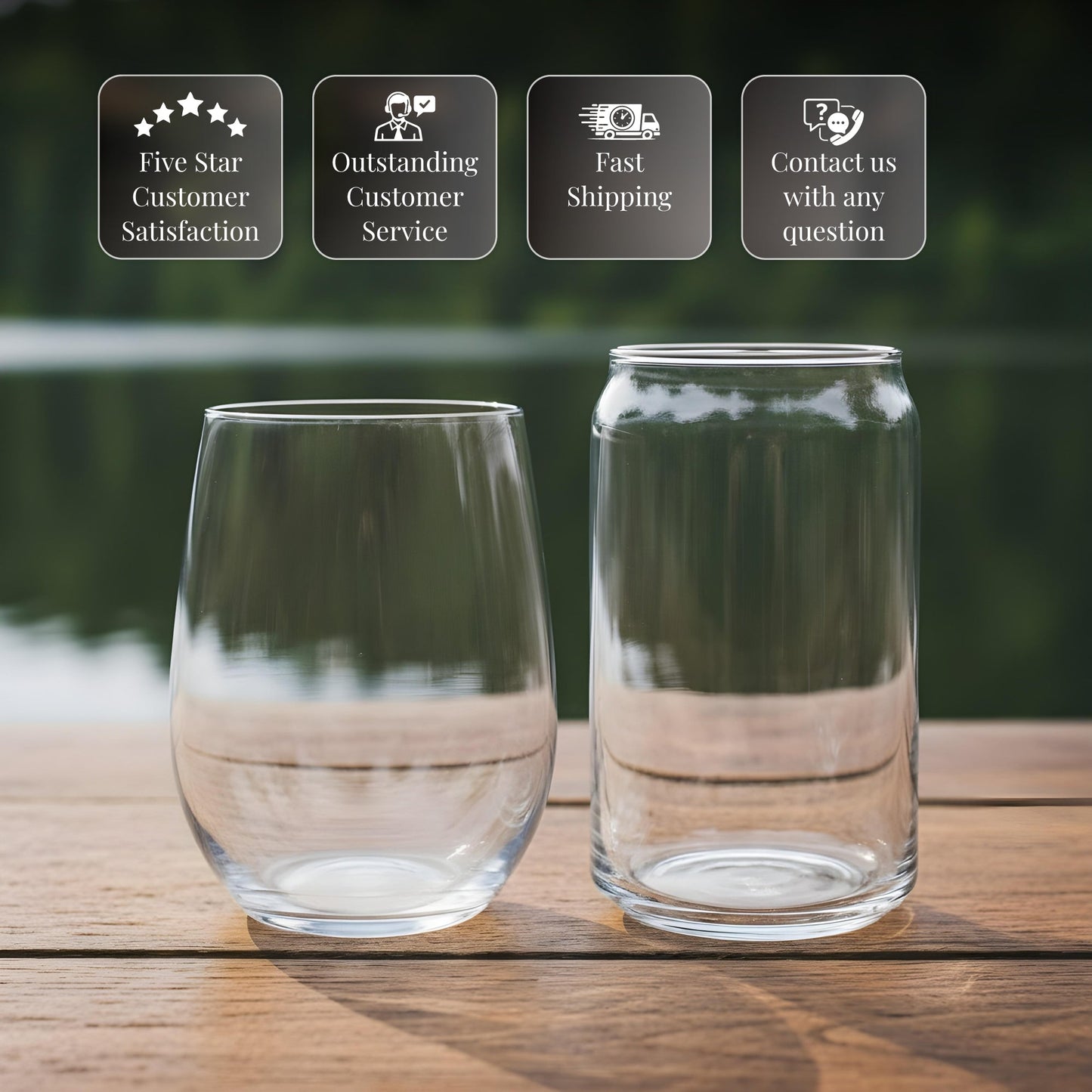 Bandon Dunes- Laser Engraved Golf Course Map Glasses