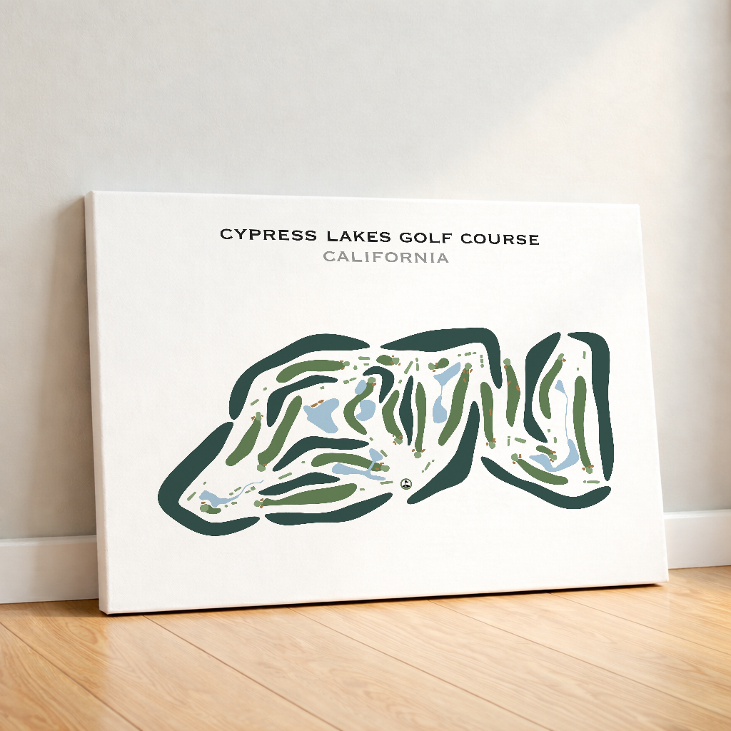 Cypress Lakes Golf Course, California - Printed Golf Courses