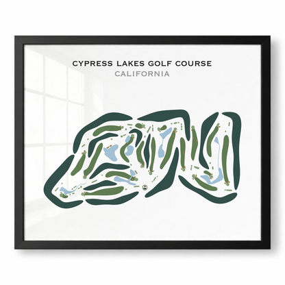 Cypress Lakes Golf Course, California - Printed Golf Courses