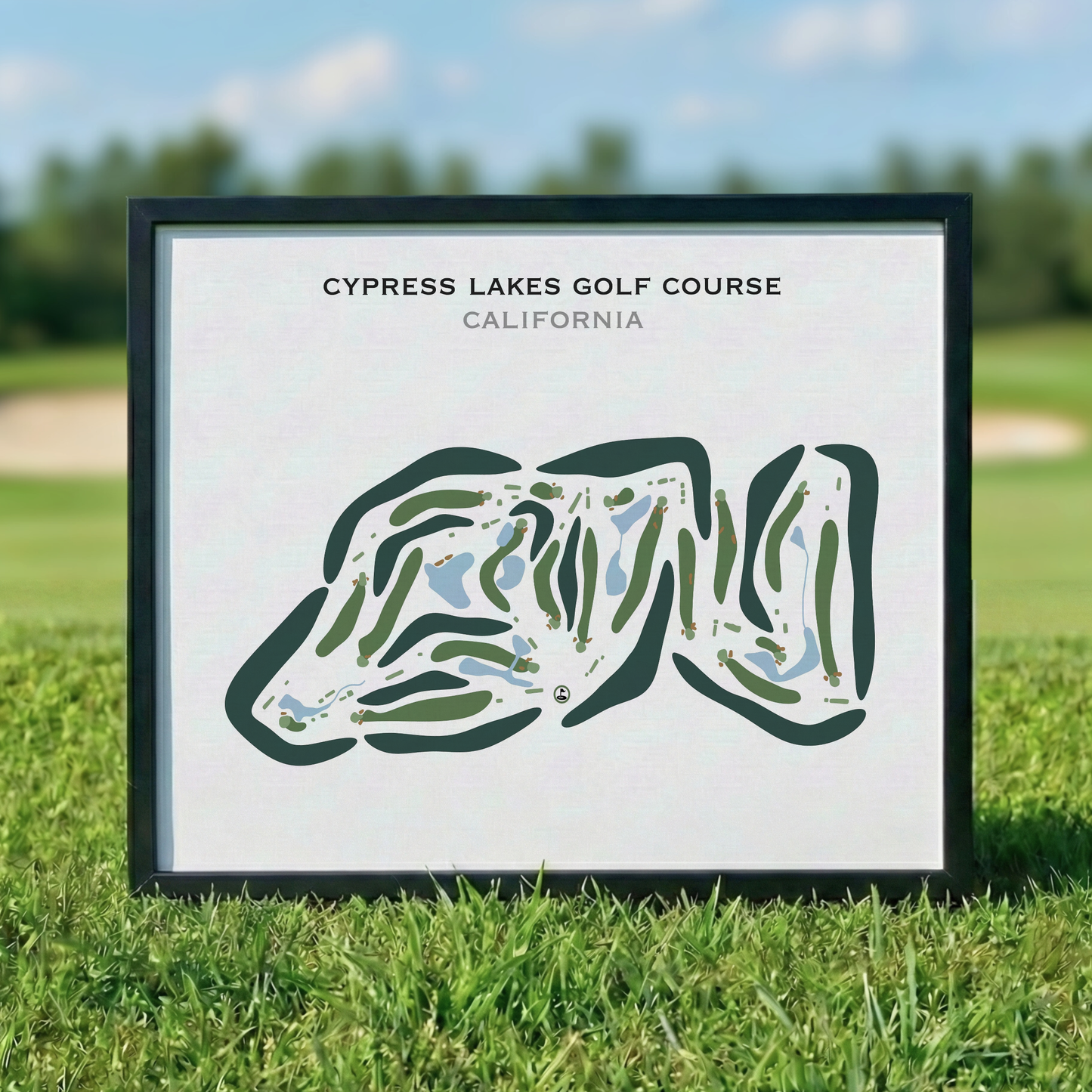 Cypress Lakes Golf Course, California - Printed Golf Courses