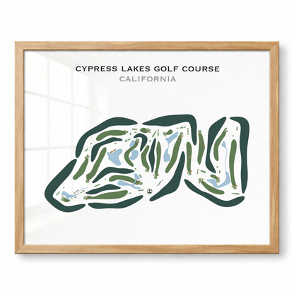 Cypress Lakes Golf Course, California - Printed Golf Courses