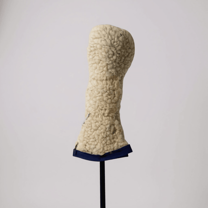 Cream Sherpa Hybrid Headcover w/ Navy Trim - Just4Golf