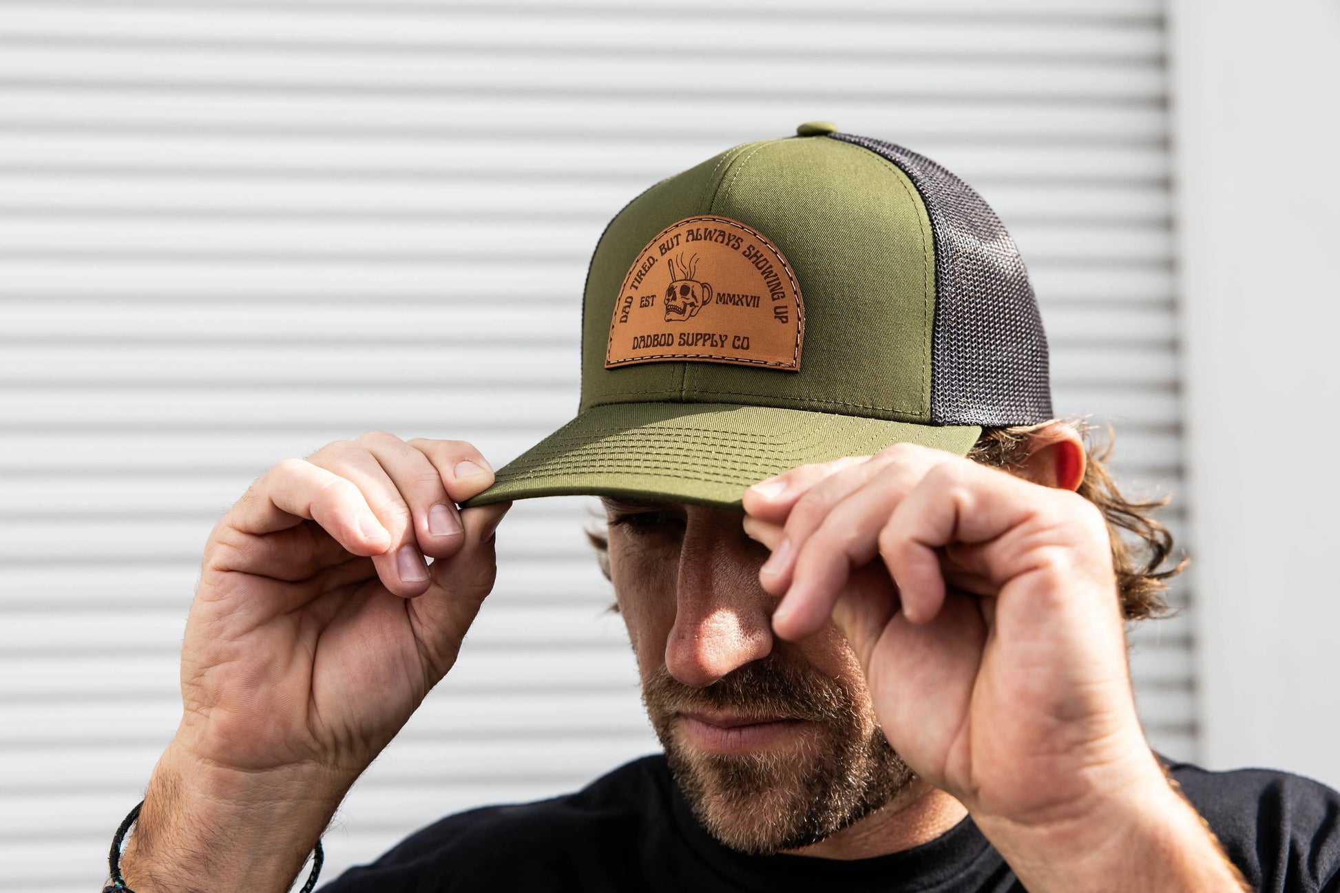 Dad Tired Leather Patch Hat - GOLF LEAGUE