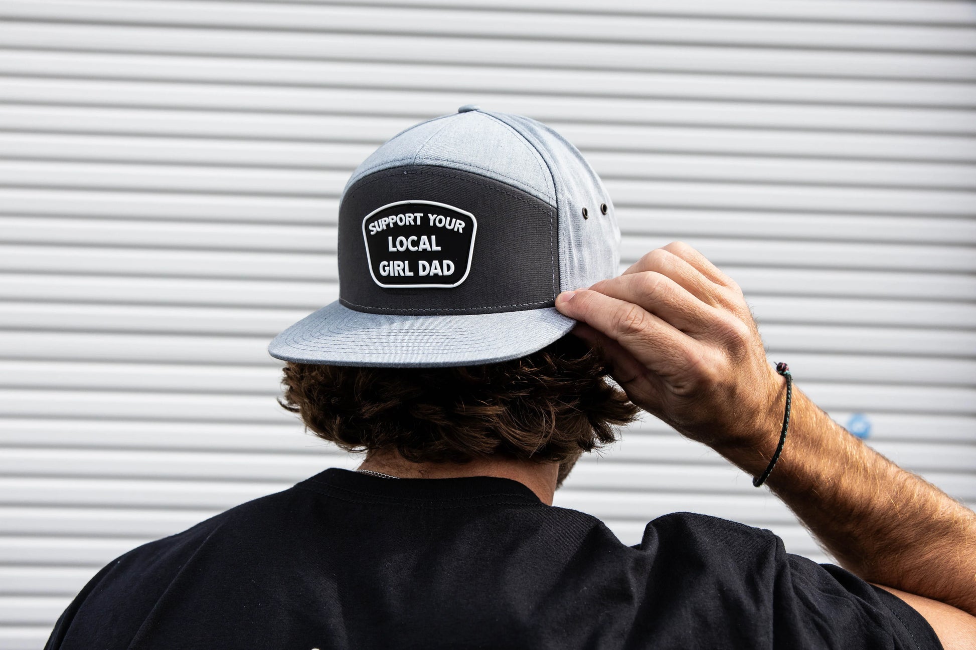 Support Your Local Girl Dad PVC Patch Hat (7 Panel StrapBack) - GOLF LEAGUE