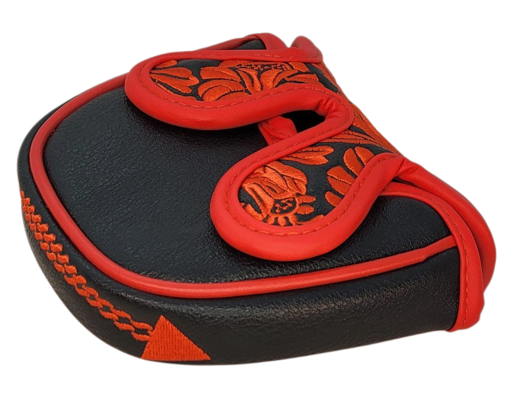 Desert Rose Embroidered Putter Cover by ReadyGOLF  -  Mallet