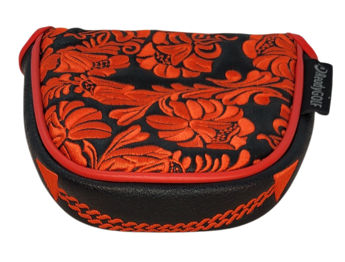 Desert Rose Embroidered Putter Cover by ReadyGOLF  -  Mallet