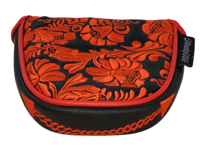 Desert Rose Embroidered Putter Cover by ReadyGOLF  -  Mallet