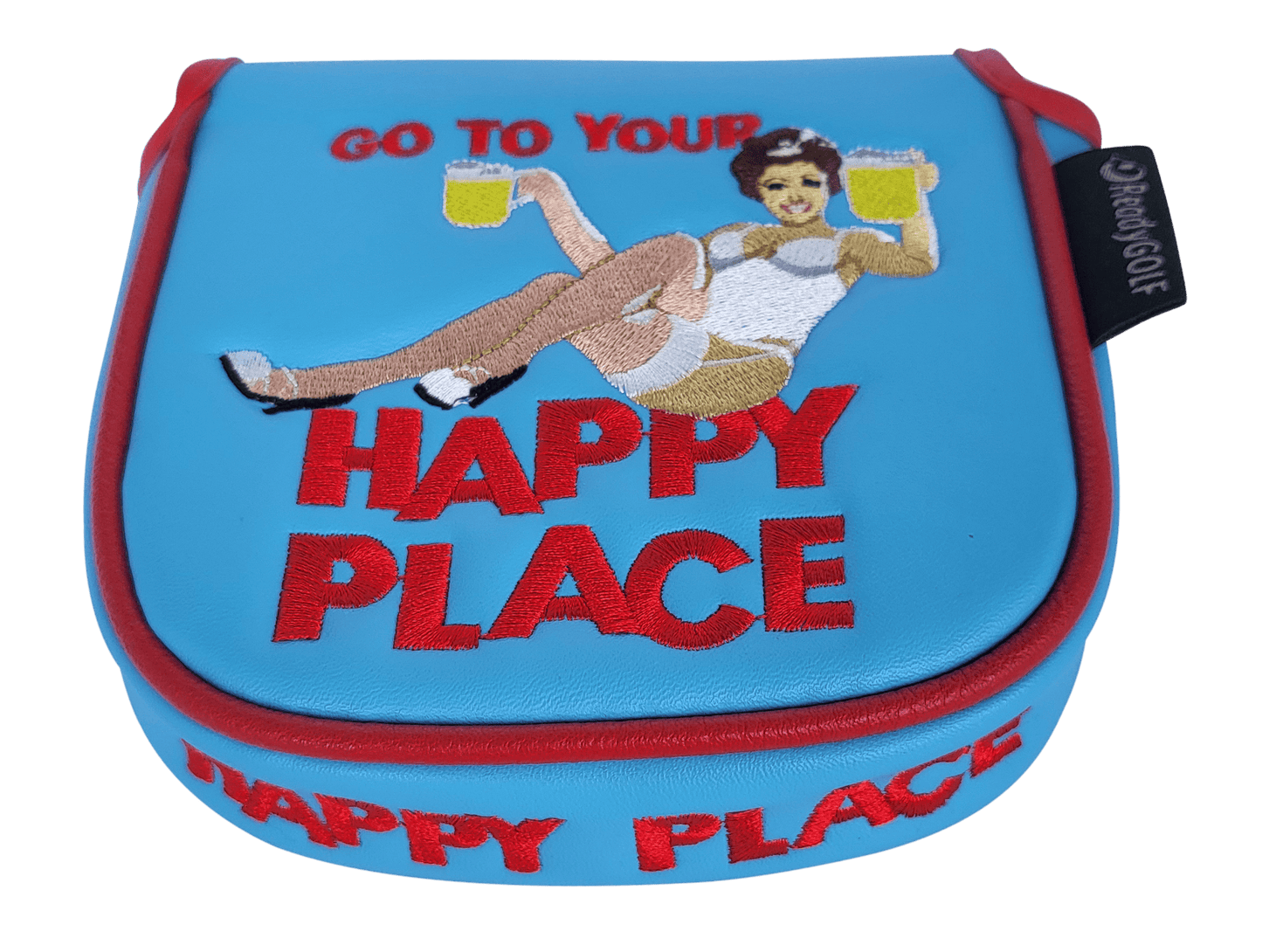 Ai-ONE Square 2 Square Max Center-Shafted Putter Cover by ReadyGOLF - Happy Place