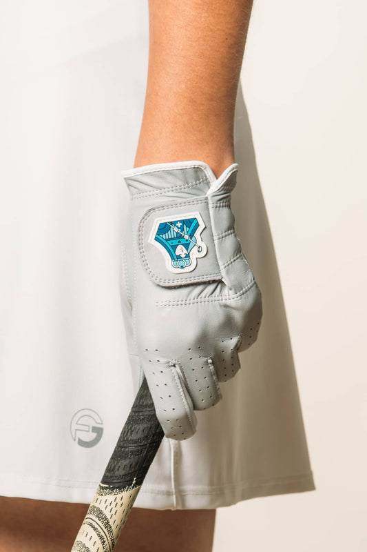 Golf Glove Grey Queen of Clubs