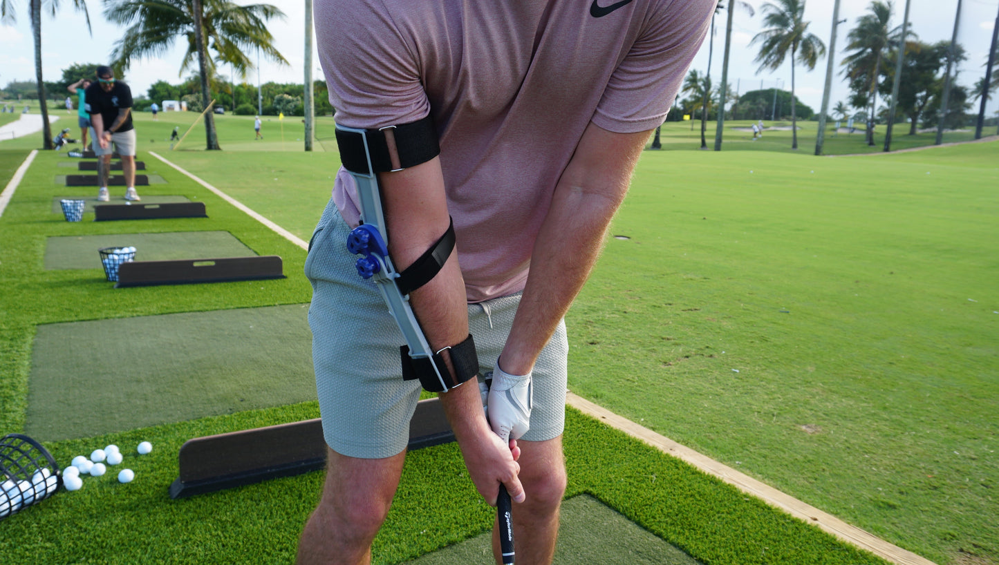 Right Angle V2 Golf Swing Elbow Brace – Backswing Trainer for Trail Arm Position