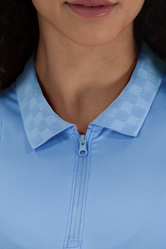 SL Zip Check Collar Polo