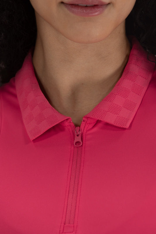 SL Zip Check Collar Polo