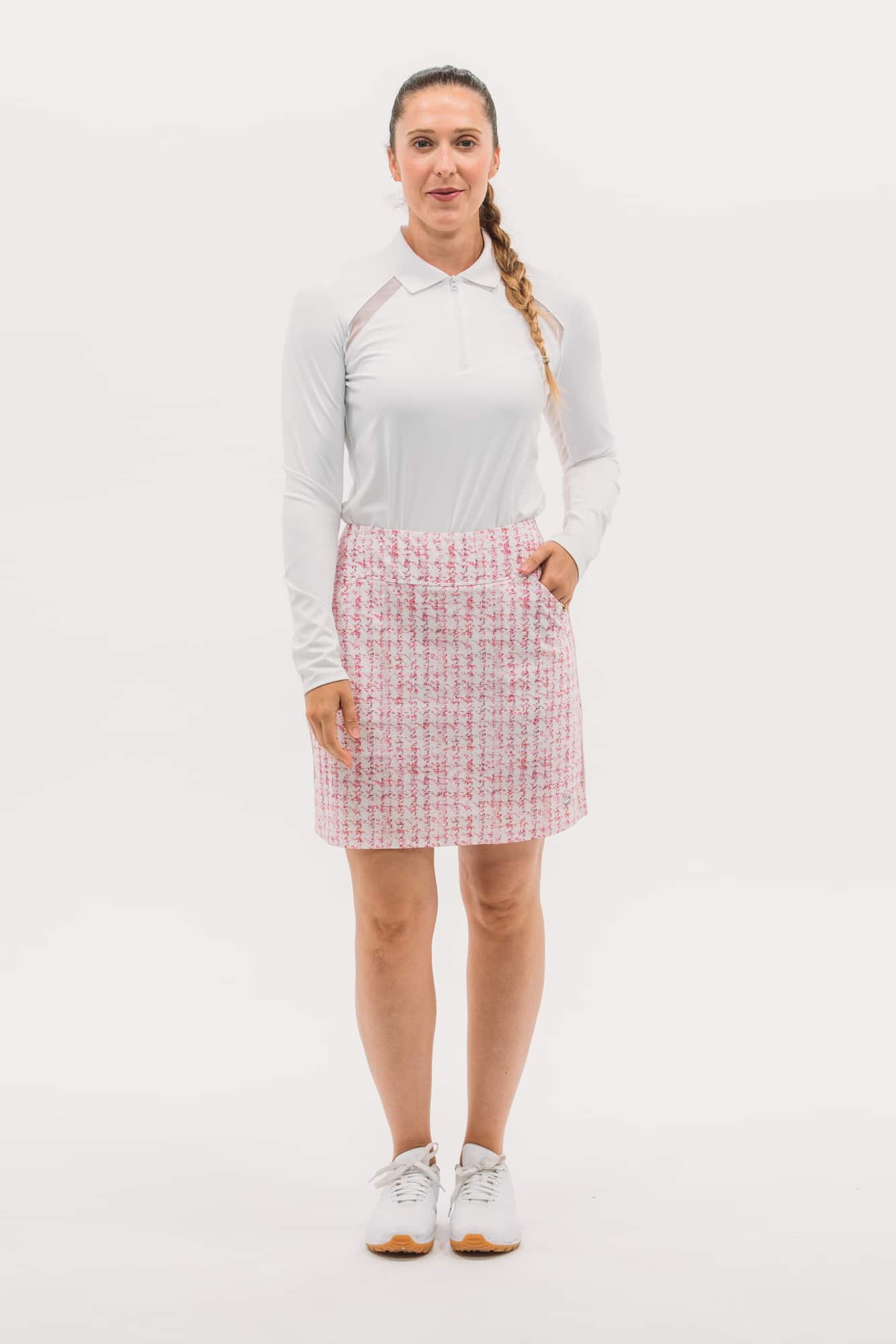 Mesh Inset LS Polo