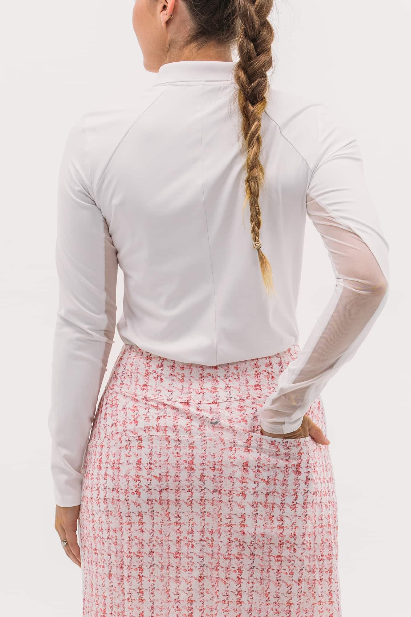 Mesh Inset LS Polo