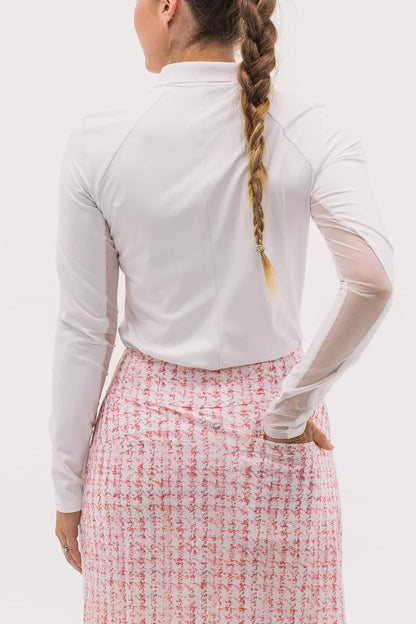 Mesh Inset LS Polo