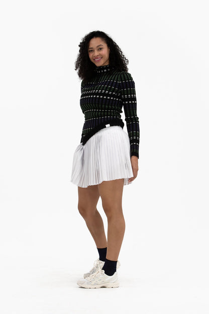 Rib LS Stripe Quarter Zip