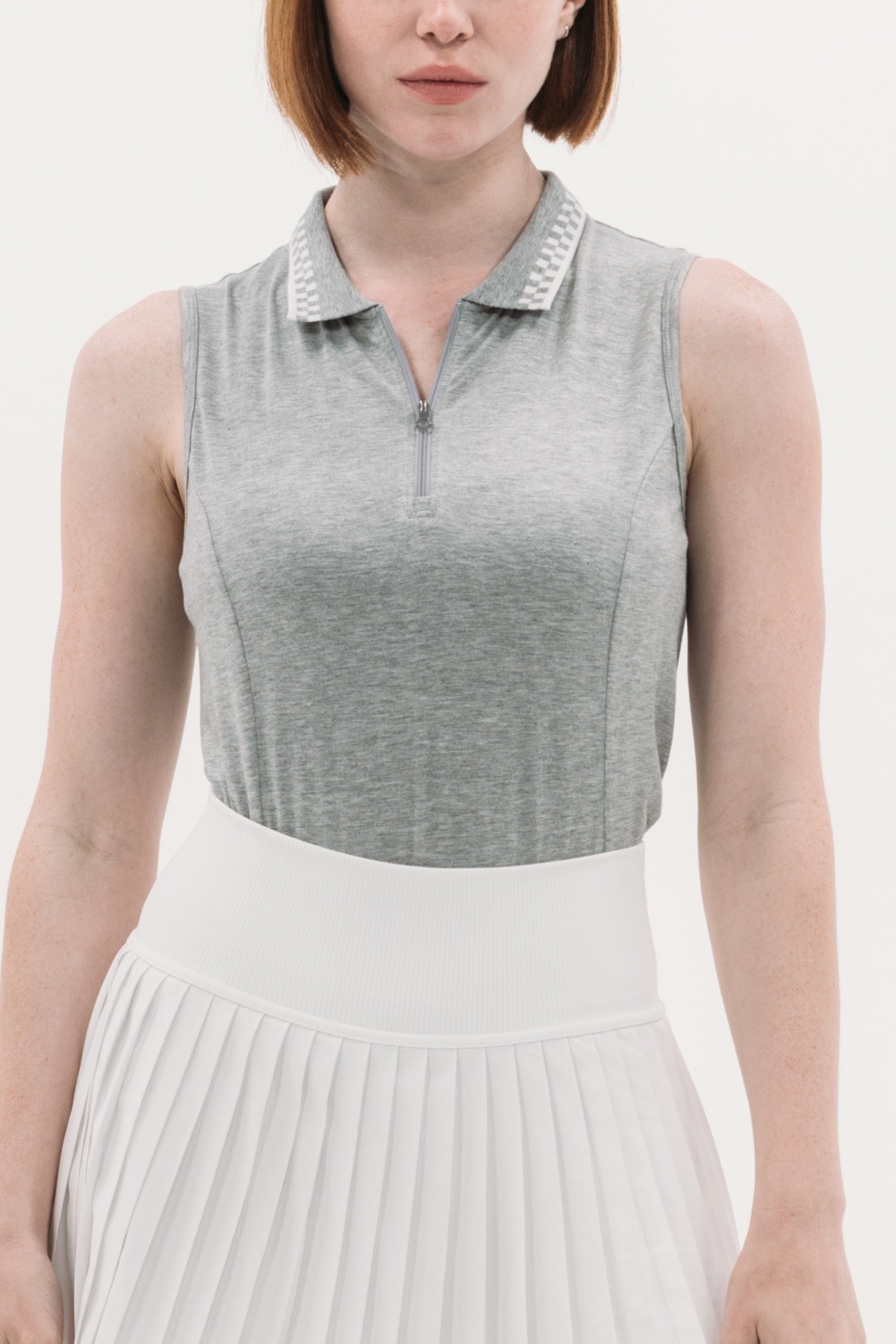 Grey SL Zip Polo