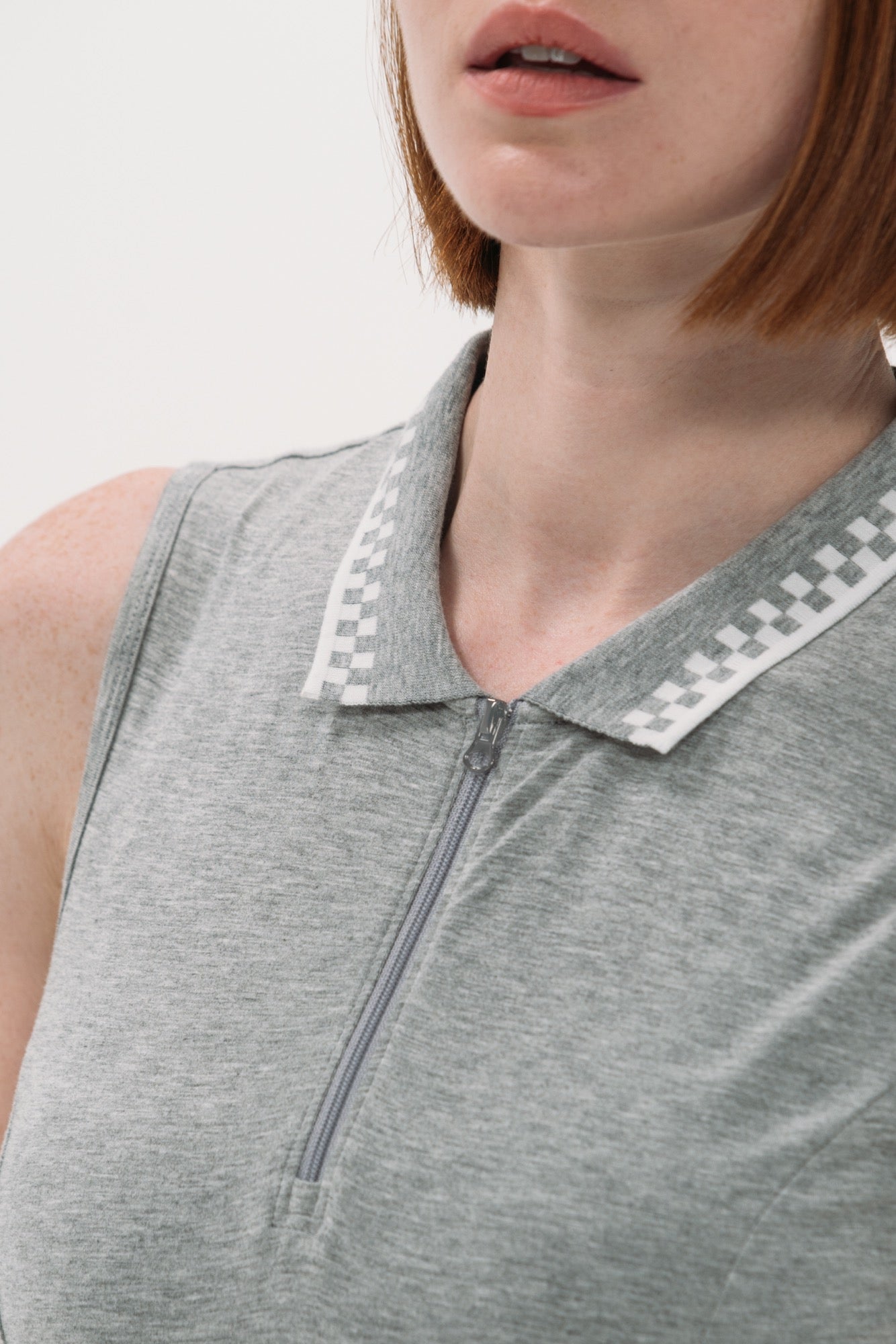 Grey SL Zip Polo