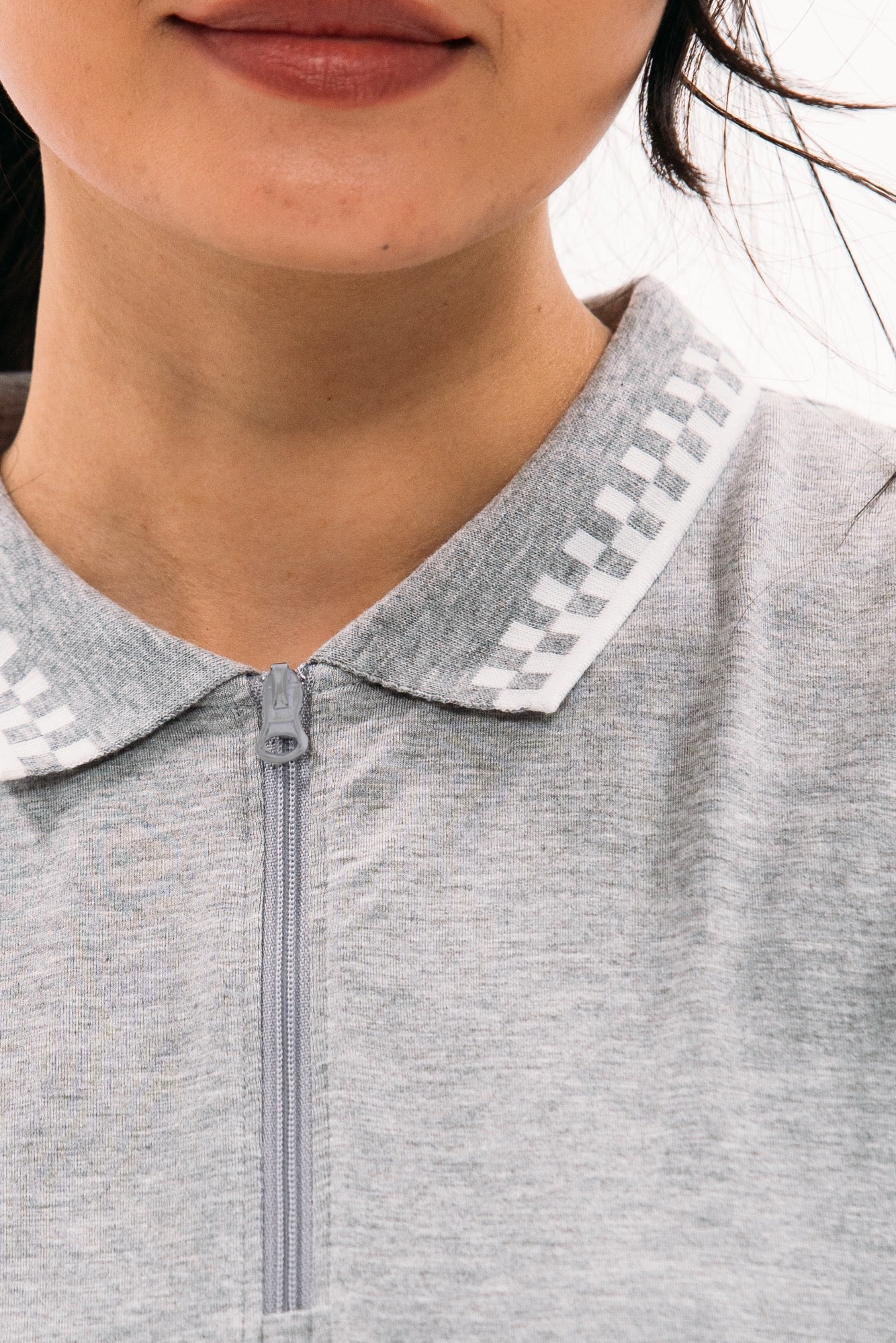 Grey SL Zip Polo