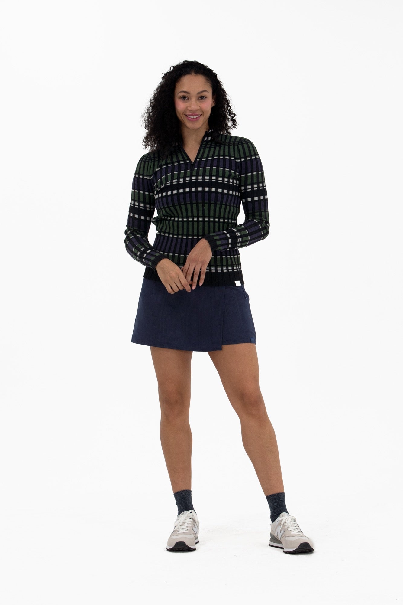 Rib LS Stripe Quarter Zip