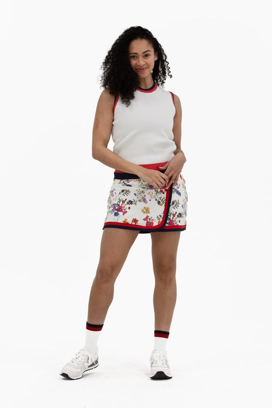 Stripe Braid Trim Skirt