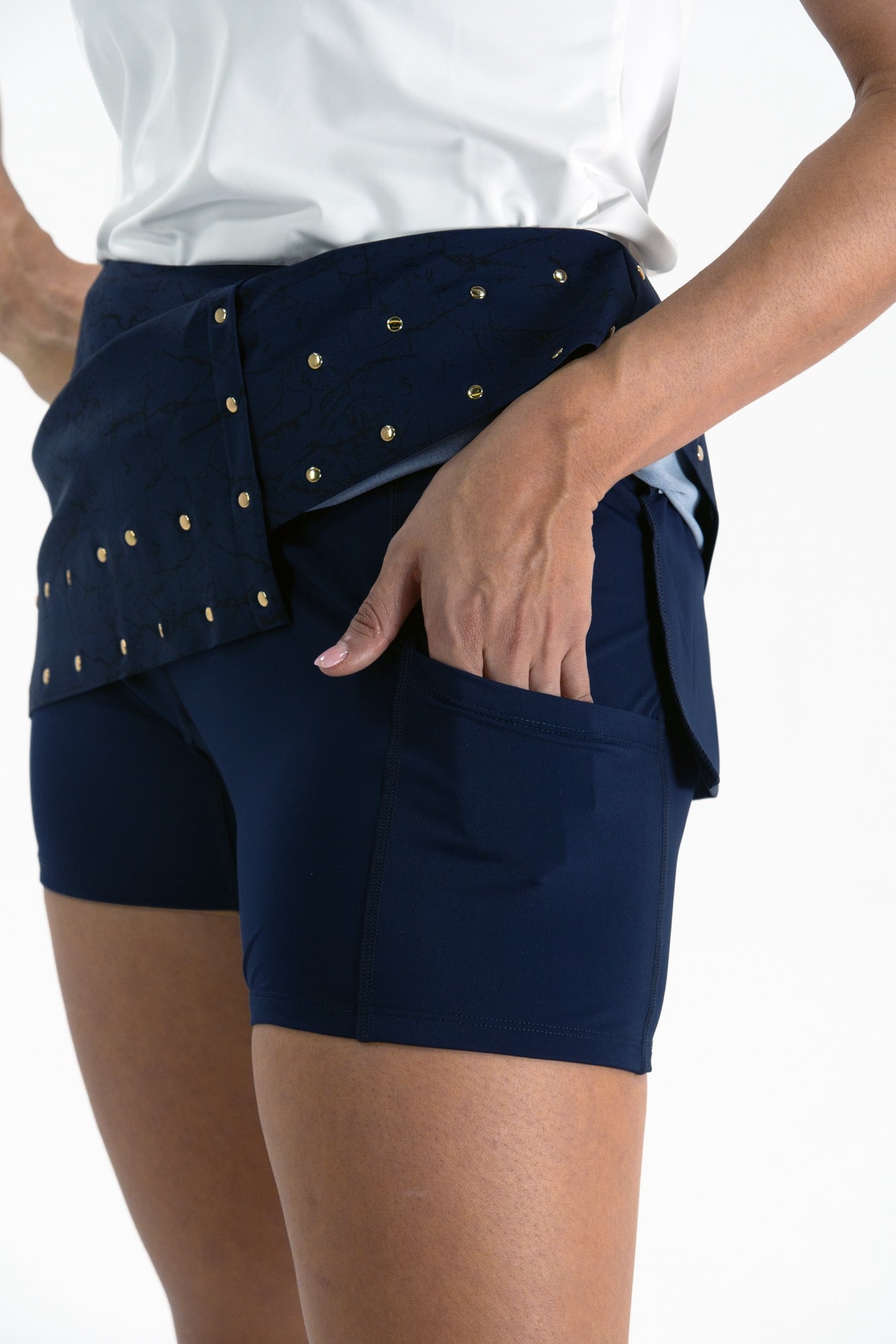 Studded Wrap Skirt